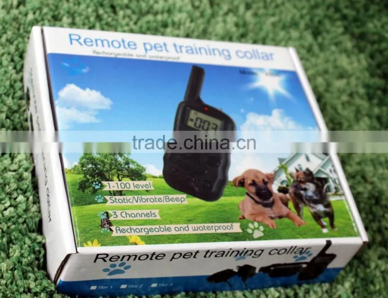 Remote 100 Levels 3 Dogs Control Waterproof Electric Slave Shock Dog Collar