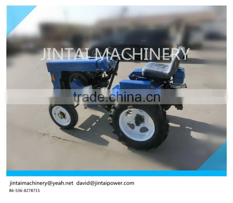 china factory supply 15HP mini farm garden tractor, with plough and trailer