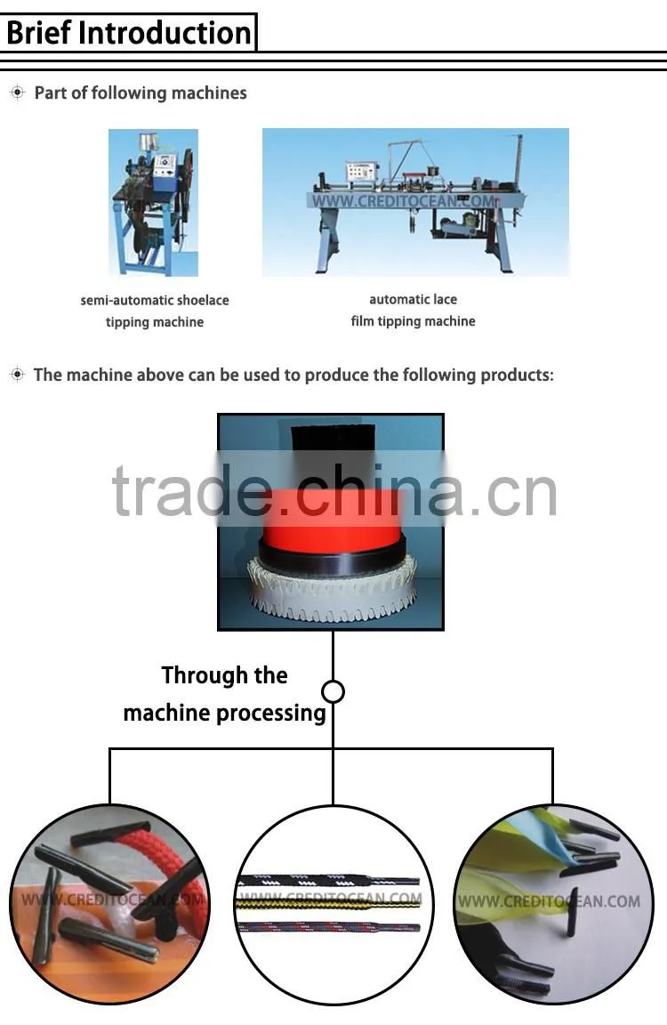 knife mould for lace tipping machine