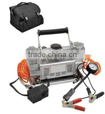 H90089 12V Double- Cylinder Car inflatable Pump Air Compressor Tire inflators Tool