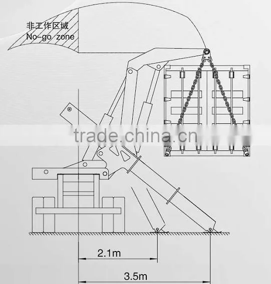 good working performance lifting container side loader