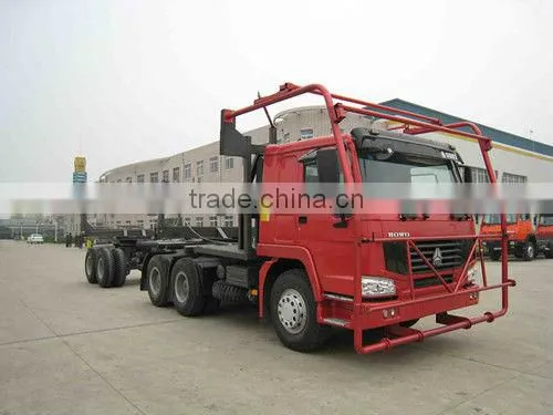 High efficiency HOWO log carrier truck for sale