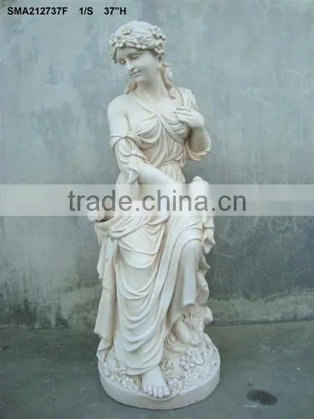 European design of resin lady statue