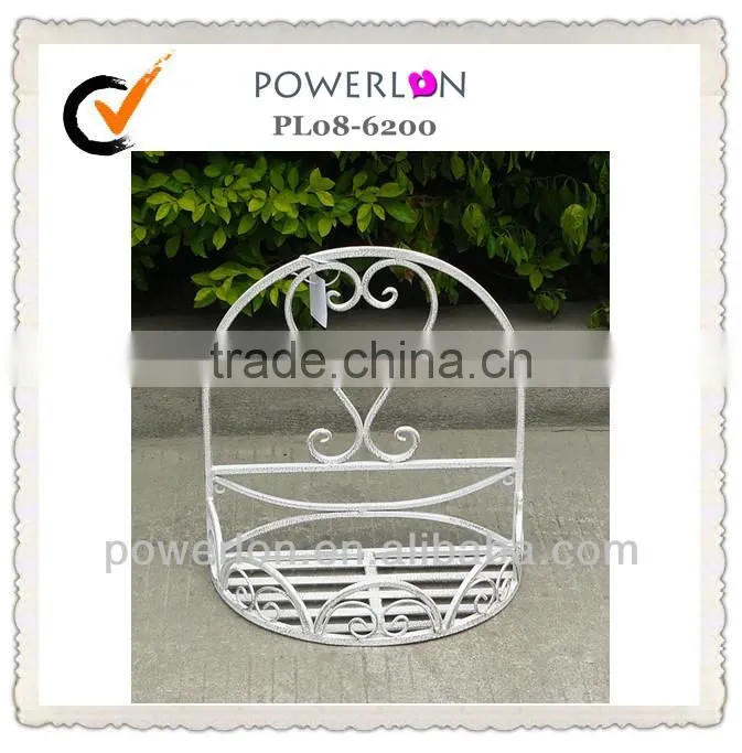 Antique decorative metal wall shelf