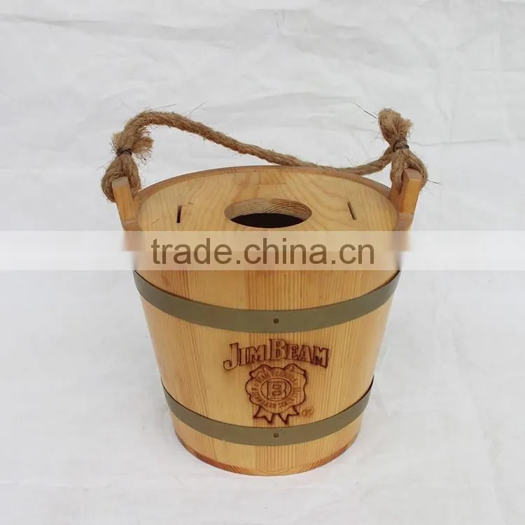 wooden ice bucket for beer