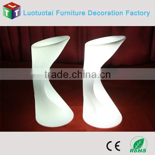 PE plastic LED Bar Chair with 16 color change