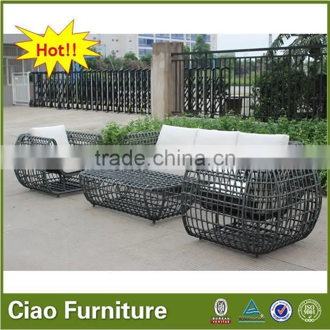 garden furniture outdoor rattan USA style outdoor big sofa set