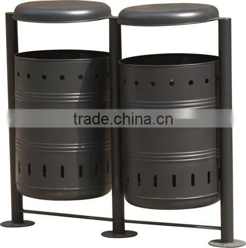 Arlau outdoor Metal Steel wastebasket street