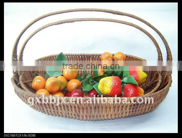 Egg shaped awn iron frame storage vegetable flower basket