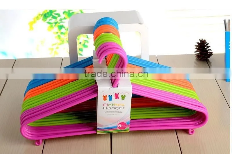 plastic colored garment hanger 5pcs/set