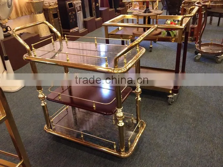 Japanese style wooden wine and liquor trolley for restaurant C-46