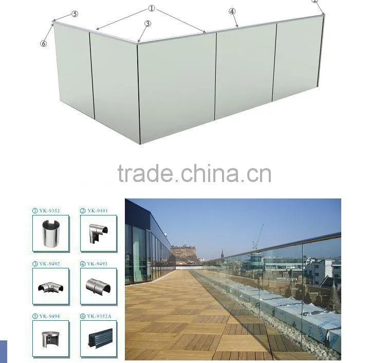 Stainless Steel Single U Oval Tube, band glass pipe for handrail