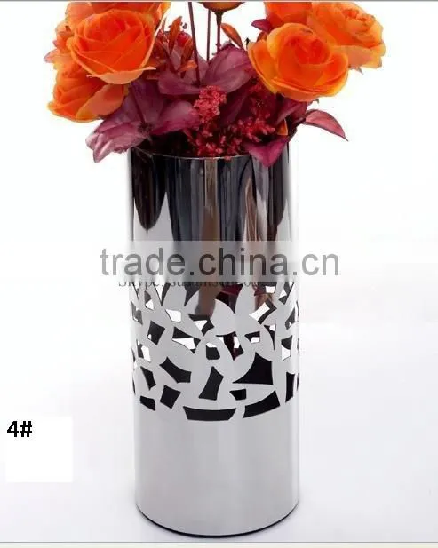 Modern Stainless Steel Large Decorative Floor Vases Flower Vases