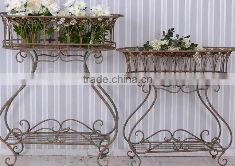 Flower Pots Garden Metal Baskets, Plant Stand