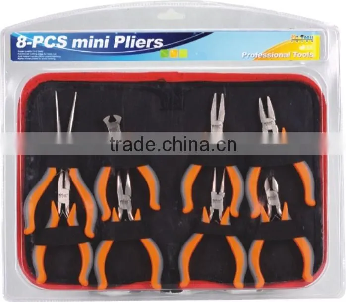 5PCS pliers set(5" long nose pliers/6"diagonal pliers/6"combination pliers/6"long nose pliers/6"water pump pliers)