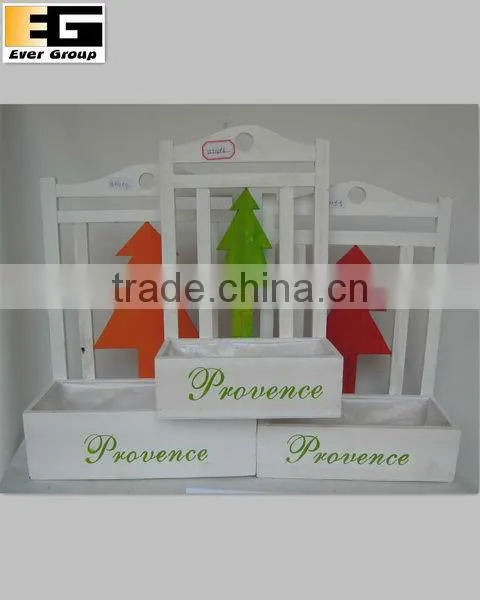 wooden wall hanging flower planter
