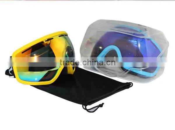 TPU flexible frame custom logo ski goggles with FDA & CE certificate