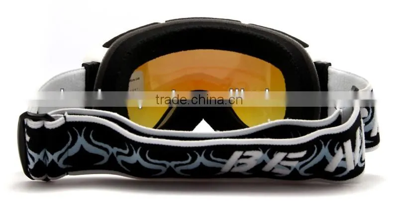 TPU frame and smoke REVO red lens snowboard goggles
