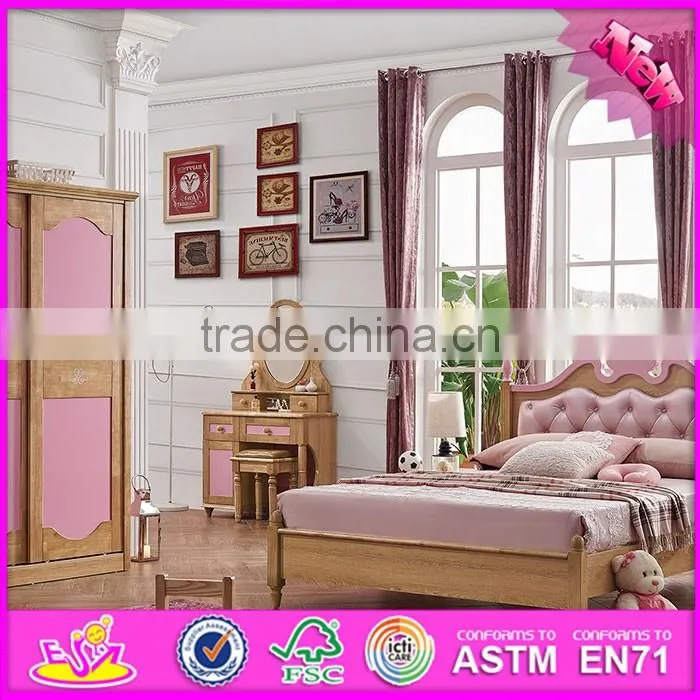 2016 wholesale fashion wooden boys bedroom furniture W08A084