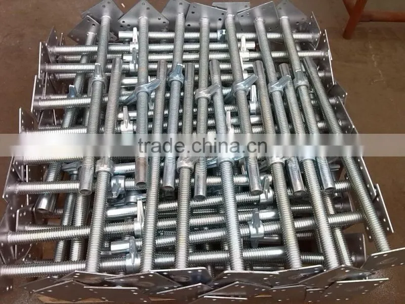 Steel threaded adjustable base jack