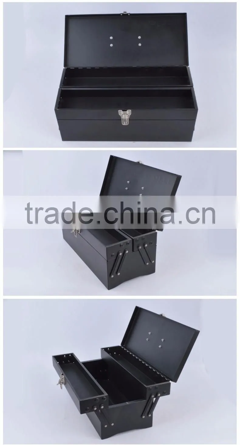 Industry Portable Large Iron 2Layers Tool Box