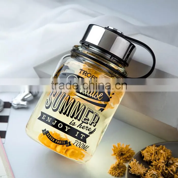 UCHOME Single Wall Big Glass Water Bottle