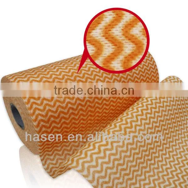 high quality wood pulp spunlace nonwoven fabric jumbo roll/cleaning product/cleaning tool