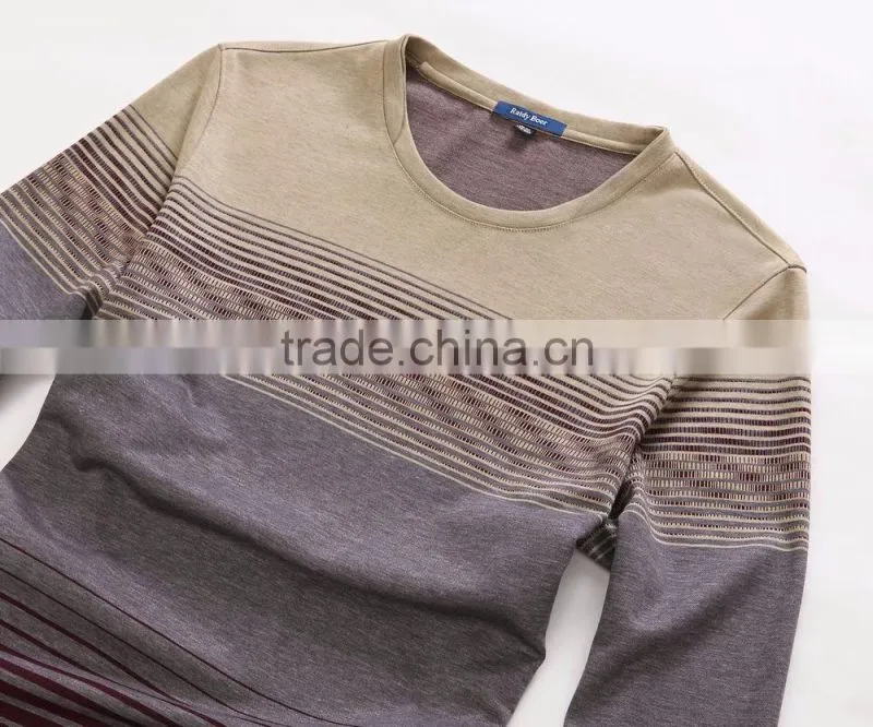 custom high quality full sleeve mens slim cotton /polyester t shirt