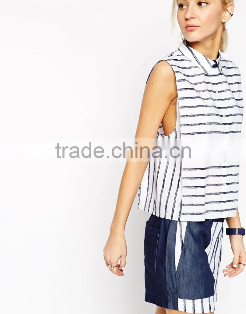 Latest formal blouse and shorts patterns two piece sets for ladies