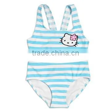 Full printing with hearts pretty lovely girl swimwear swim suit