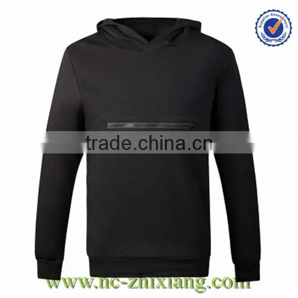 2017 new design mens pullover hoodie without pockets