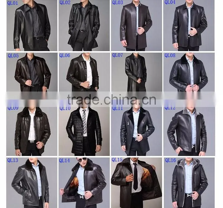 2016 Fashion leather winter man jacket