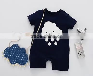 Unisex gender short sleeve sleeve style Cotton lovely baby rompers wholesale 0-3 months baby summer rompers
