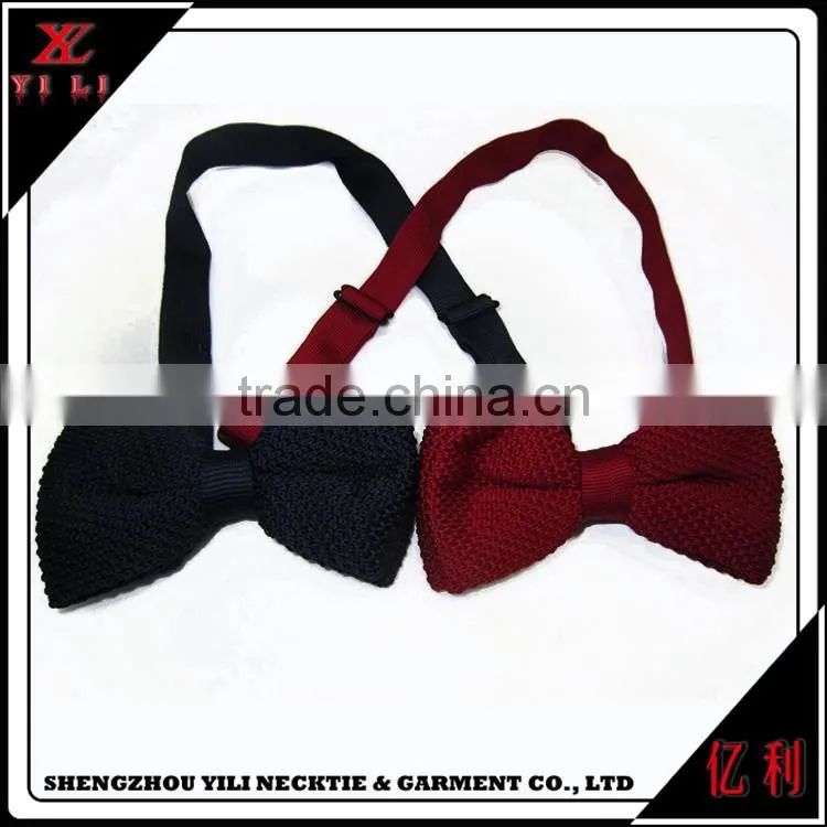 Fashion new design cheap great bow tie knitted mens