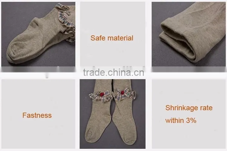 Plain high quality kids cotton pantyhose