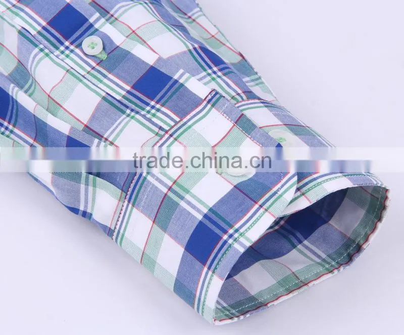 2017 new fashion plaids mens long sleeve casual shirt wholesale