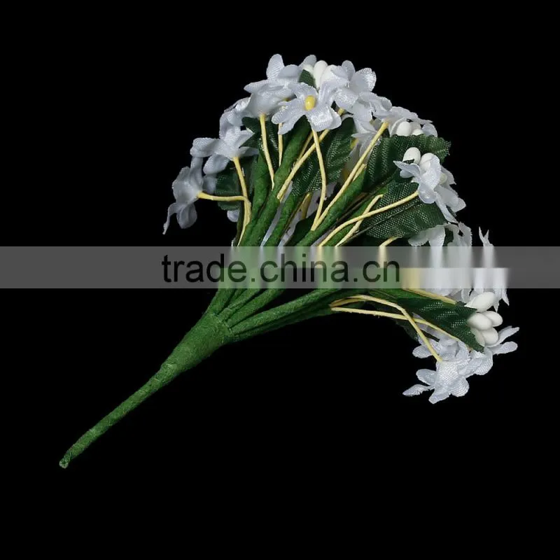 Wholesale Decoration Millinery White Terylene Artificial Flower