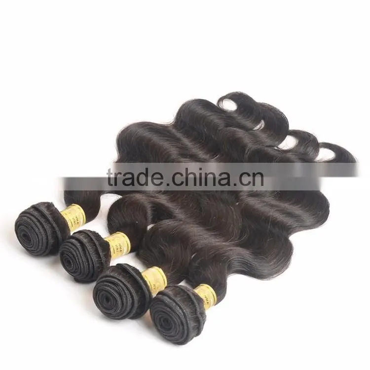 Large Stock Natural Color Body Wave Wholesale Virgin Temple Raw Indian Hair