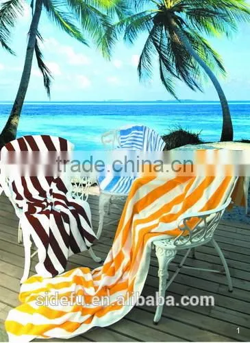 China Manufactural Hot Sell 100% Cotton Custom Stripe Beach Towel