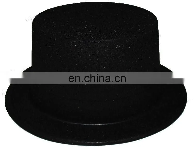 black flocking top hats
