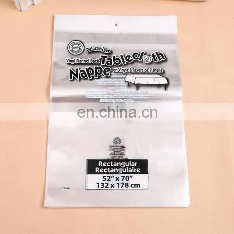 High quality clear opp bag with adhesive strip opp bag for tablecloth cpp/opp bag with customized printing