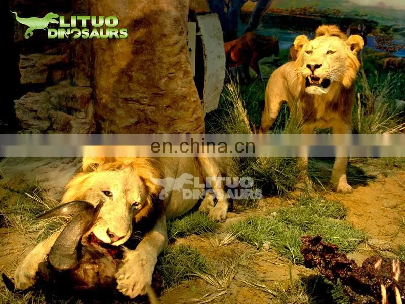 Indoor Theme Park Animated African Animal Model Exhibit
