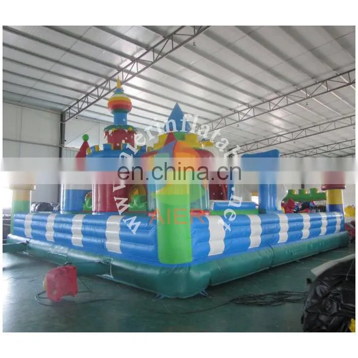 Custom design cartoon inflatable fun city