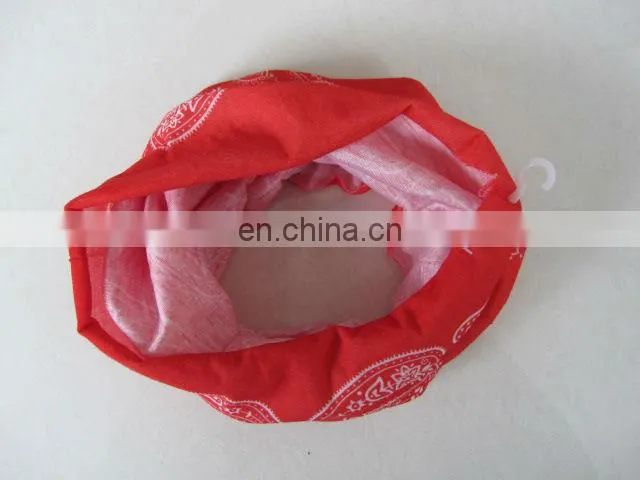 Fashionable 100% polyester scarf seamless tube headwear 8 in 1 headband multifunctional bandana