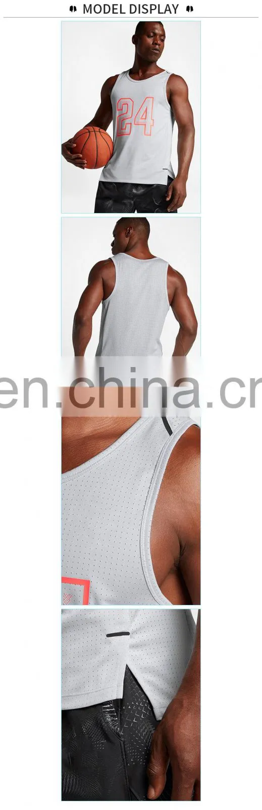 wholesale plain white compression fitness gym tank top men