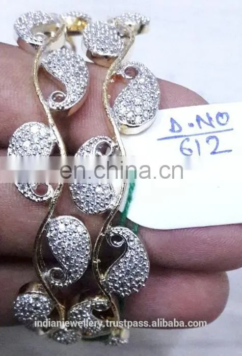 cz stone jewelry bangles exporter, bridal zircon bangle manufacturer