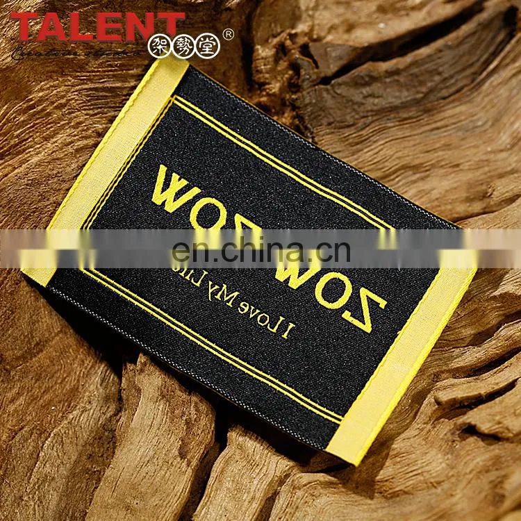 Custom logos woven label for clothing with good quality