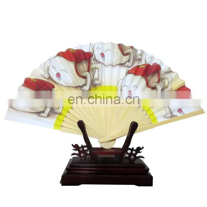 oem making hand held folding paper fans wholesale