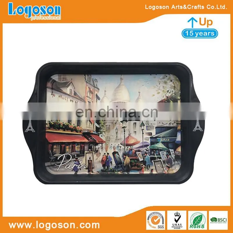 2018 New Product Paris Custom Made Metal Souvenir Eiffel Tower Tray