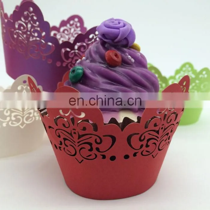 Portable aser cut lace cupcake wrappers